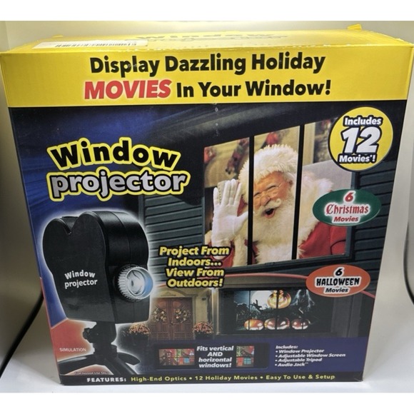 The Unbranded Brand Other - Window Wonderland 12 Christmas & Halloween Movies Window Projector System